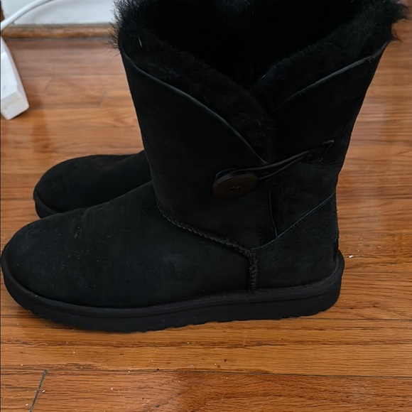 Black Ugg Button Boots - Picture 2 of 5